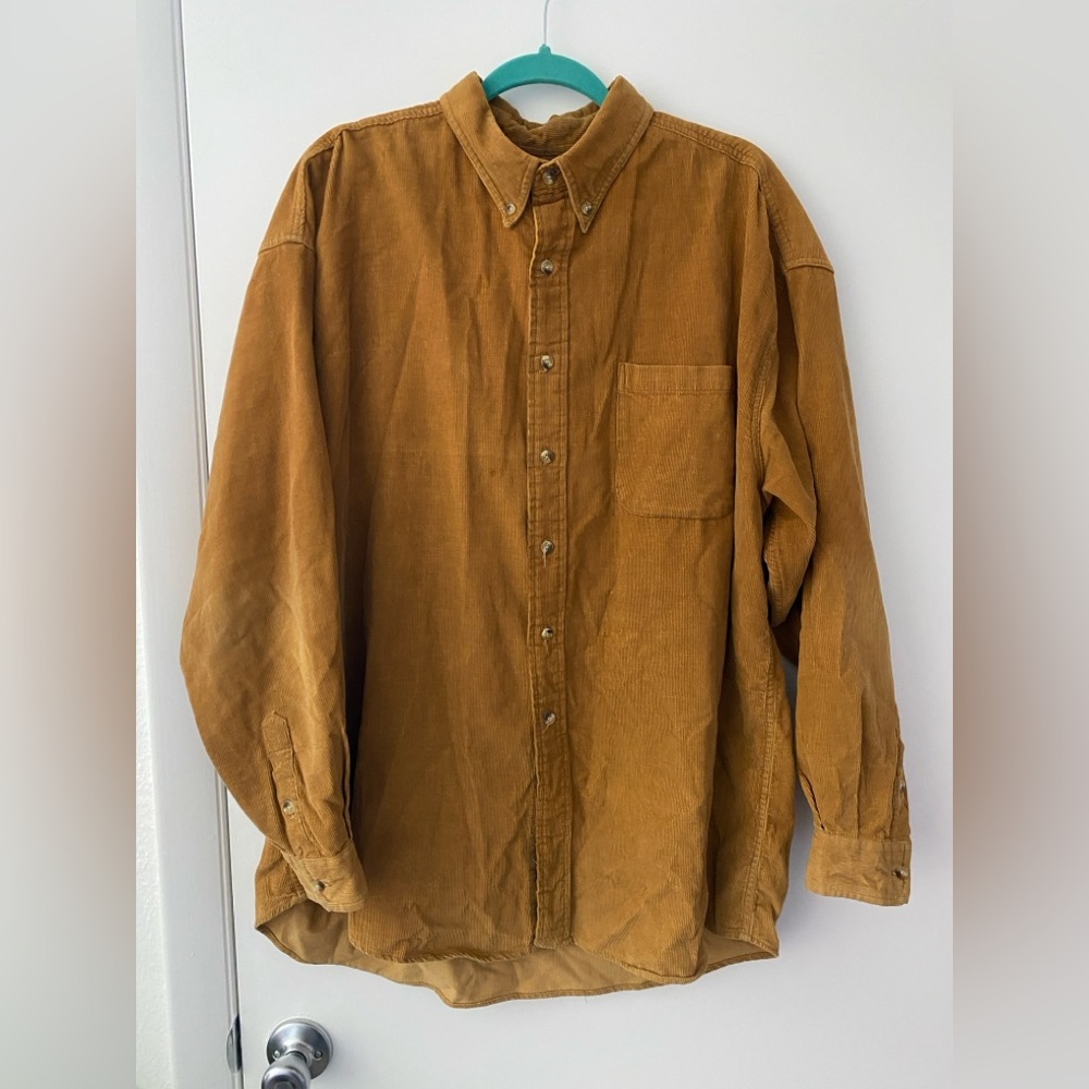 Vintage INC Corduroy long-sleeved button up shirt XL